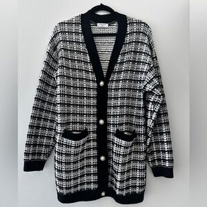 Aritzia Houndstooth Lancer Cardigan